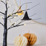 Black Light-Up Halloween Tree Decoration