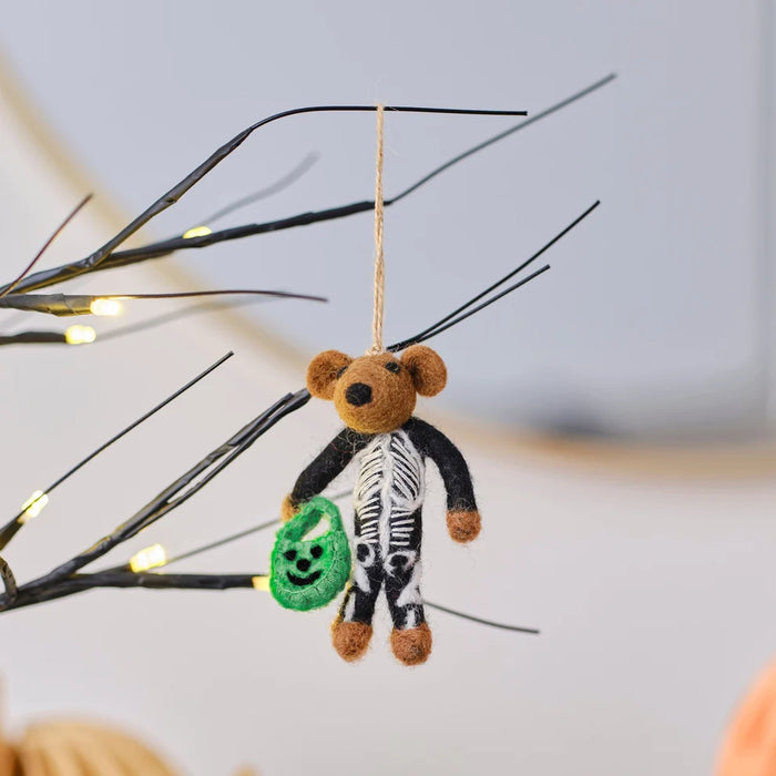 Felt Skeleton Bear Hanging Decoration