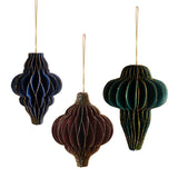 Glitter Edge Honeycombe Christmas Tree Hanging Decoration