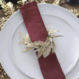 Gold Fern Wreath Napkin Rings - Set of 4