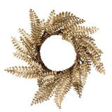 Gold Fern Wreath Napkin Rings - Set of 4