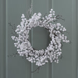 White Berry Christmas Door Wreath - 45cm