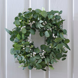 Eucalyptus and White Berries Christmas Door Wreath - 55cm