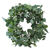 Eucalyptus and White Berries Christmas Door Wreath - 55cm