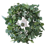 Eucalyptus and White Berries Christmas Door Wreath - 55cm