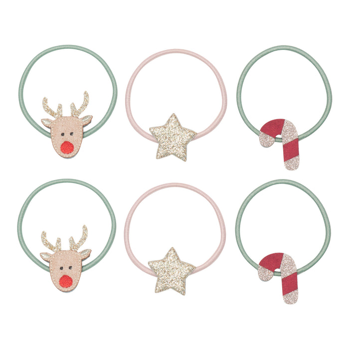 Christmas Hair Ponies (Pack 6)