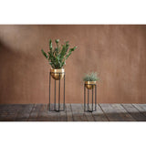 Atsu Brass Standing Planter