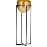 Atsu Brass Standing Planter