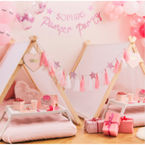 Pink Glitter Personalised Pamper Party Banner