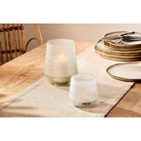 Dera Etched Glass Tealight Holder - Clear