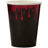 Spooky Blood Drip Paper Halloween Cups (Pack 8)