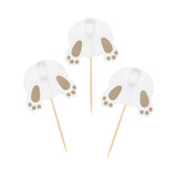 Gold Bunny Bum Cupcake Toppers