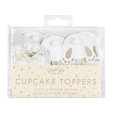 Gold Bunny Bum Cupcake Toppers
