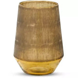 Dera Etched Glass Tealight Holder - Gold