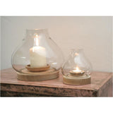Naryla Mango Wood Hurricane Lantern