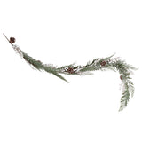 Snowy Evergreen Foliage Garland with White Berries