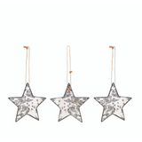 Mirrored Hanging Stars - Set of 3