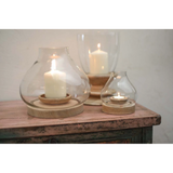 Naryla Mango Wood Hurricane Lantern