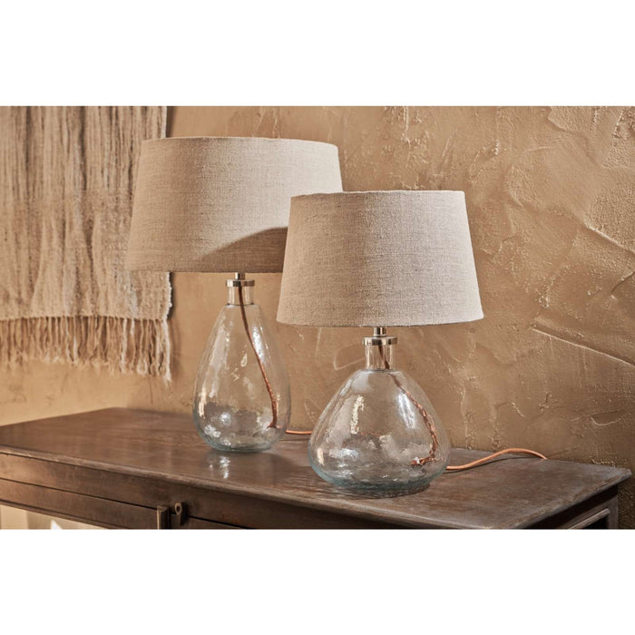 Baba Glass Small Tall Lamp - Clear Glass