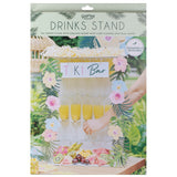 Hawaiian Tiki Bar Drinks Stand with Grazing Board